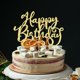 thumbnail image 4 of Adorno para Pastel "Feliz Cumpleaños" con Purpurina Dorada Yetxel, 4 of 8