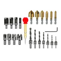 Ioensy - 23X Herramientas De Perforación De Chaflán Para Carpintería Hss Para Carpintería De Perforación De Madera