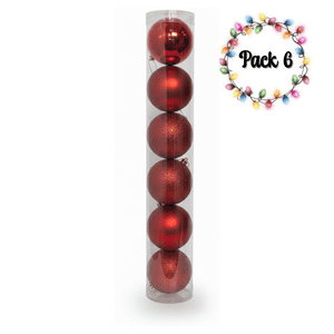 Genérico - Pack 6 Esferas Navidad 10Cm Decoración Colgantes