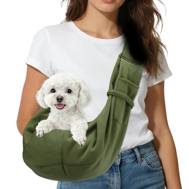 Uxcell Transportador de Mascotas en Bandolera para Perros y Gatos Pequeños de hasta 16.5 Lbs, Malla Transpirable con Hebilla