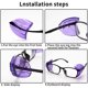 thumbnail image 4 of Protectores laterales para lentes, 3 pares, transparentes/morados para anteojos, 4 of 9