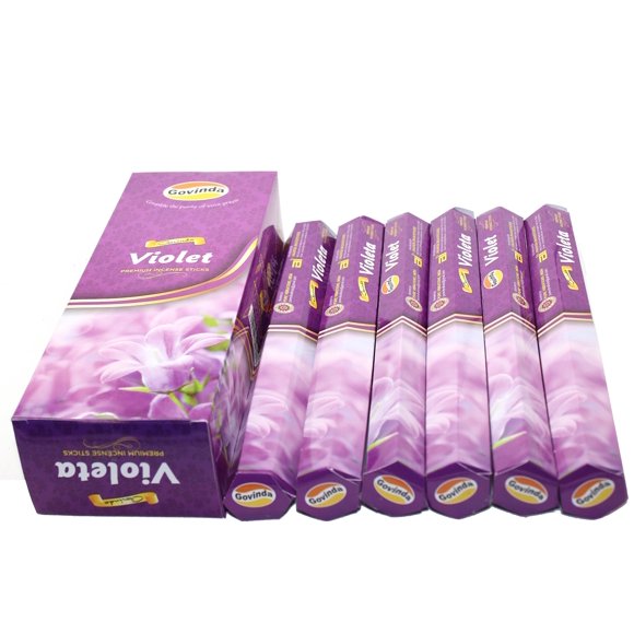 Incienso Govinda Violeta 120 varillas recubiertas de masala