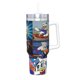 thumbnail image 2 of Presenta: Pato Donald Vaso aislado de acero inoxidable con asa, diseño temático, regalo para familia, amigos y fans; incluye pajita y encaja en el portavasos estándar, 40 oz, 2 of 6