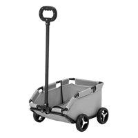Magideal - Carrito Para Mascotas, Cochecito Para Perros, Fácil De Plegar Para Almacenamiento, Cochecito Para Perros Con Ruedas Para Perros Pequeños Y Medianos Al Gris