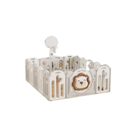 Genérico - Corral Bebé 18 Piezas, 180X200X63 Cm, Color Gris