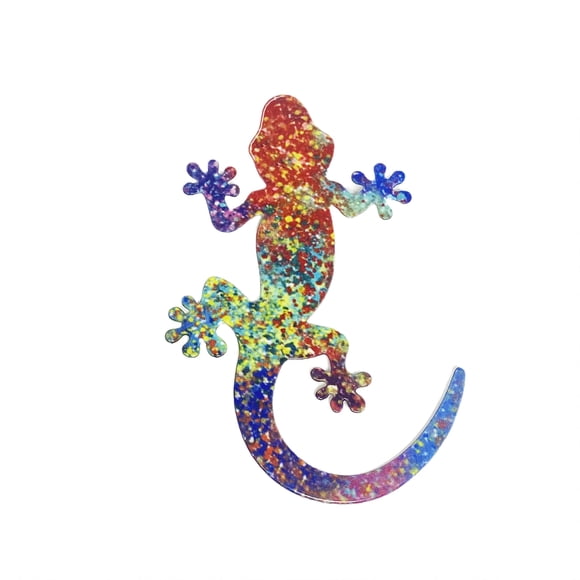 Set de imanes de gecko arcoíris Sonoran Souvenirs, 10×7 cm, acabado brillante