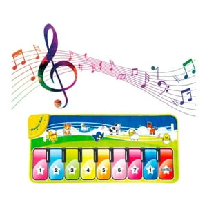 Total Click - Juguete Alfombra Musical 10 Teclas 7 Sonidos Azul Infantil