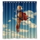 thumbnail image 1 of Cortina de ducha Superman Comfort, juego de cortina de baño con ganchos, tamaño 66 x 72 pulgadas, 1 of 3