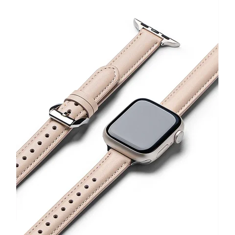 Correa Cuero Ringke Para Apple Watch 38/40/41/42Mm Padded Slim Rosa Palo