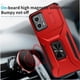 thumbnail image 2 of Funda Armada para Motorola Moto G 2023 5G con Tapa Deslizante y Soporte Magnético Giratorio Rojo, 2 of 5