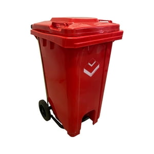Lorenzini - Basurero 100 Litros C/Rueda /Pedal Rojo