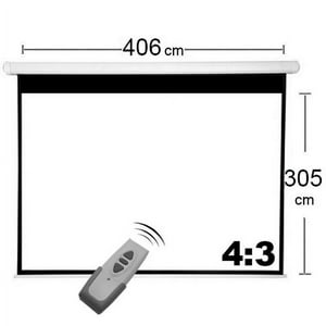 Evotech - Telon Electrico 406X305 Cm, Incluye Control Remoto