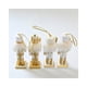 thumbnail image 4 of Cascanueces De Madera Dorado Y Blanco Colgante Para Árbol Navidad 13cm Set 4, 4 of 5