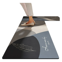 Crusec - Set 2 Alfombra 40X120 Y 40X60 Cm Cocina Piso Antideslizante