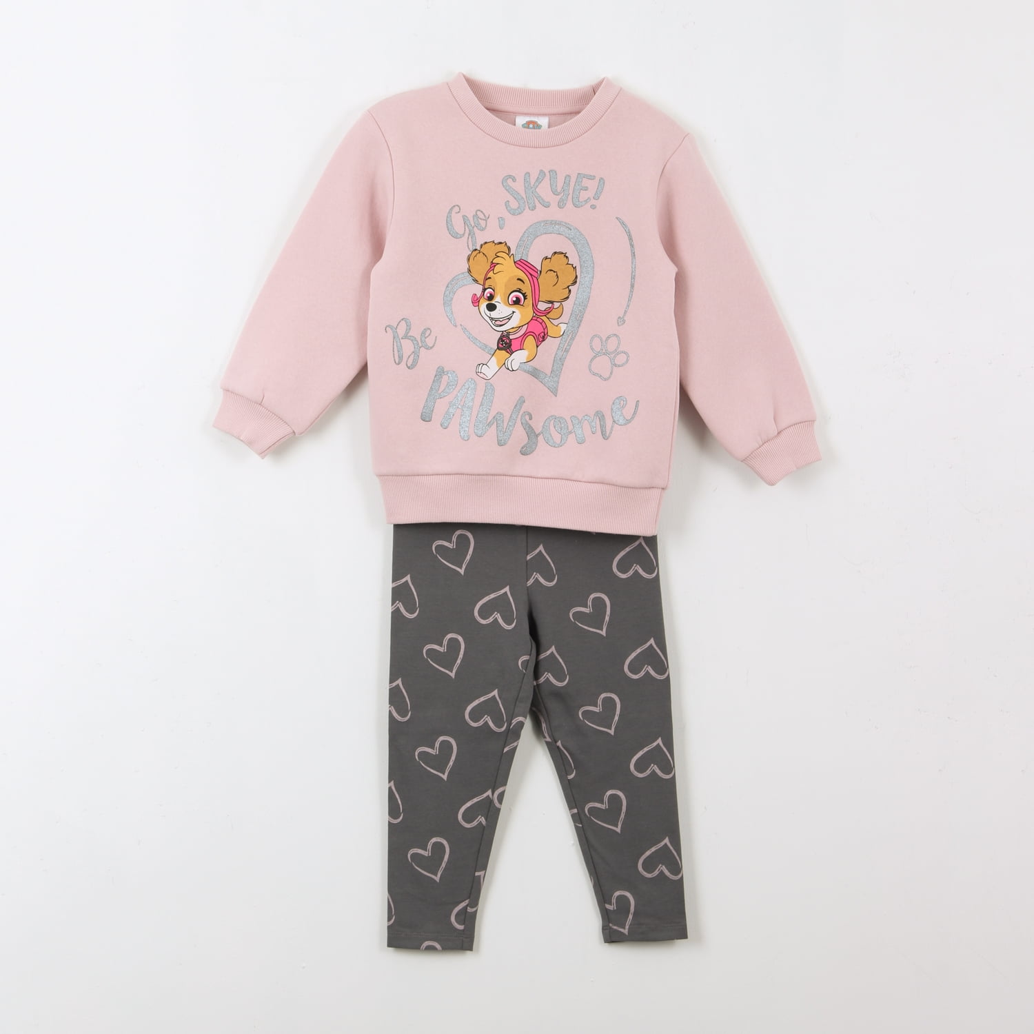 Conjunto Niña Be Pawsome Corazón Skye Rosado Paw Patrol