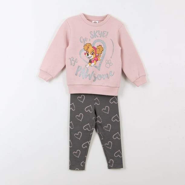 Conjunto Niña Be Pawsome Corazón Skye Rosado Paw Patrol