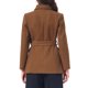 thumbnail image 3 of INSPIRE CHIC Abrigo Corto de Mujer para Invierno con Cuello Peter Pan, Doble Botonadura, Cinturón, Chaqueta Ajustada para Trabajo, Talla S, Marrón, 3 of 6