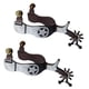 thumbnail image 1 of 2 piezas de caballos espuelas occidentales de vaquero con equipo giratorio en equipo ecuestre tallado diseño antiguo de puta de caballo para, 1 of 5