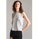 thumbnail image 2 of Saronite Camiseta Básica de Algodón sin Mangas con Cuello Redondo, Gris Jaspeado (para Mujer), 2 of 3