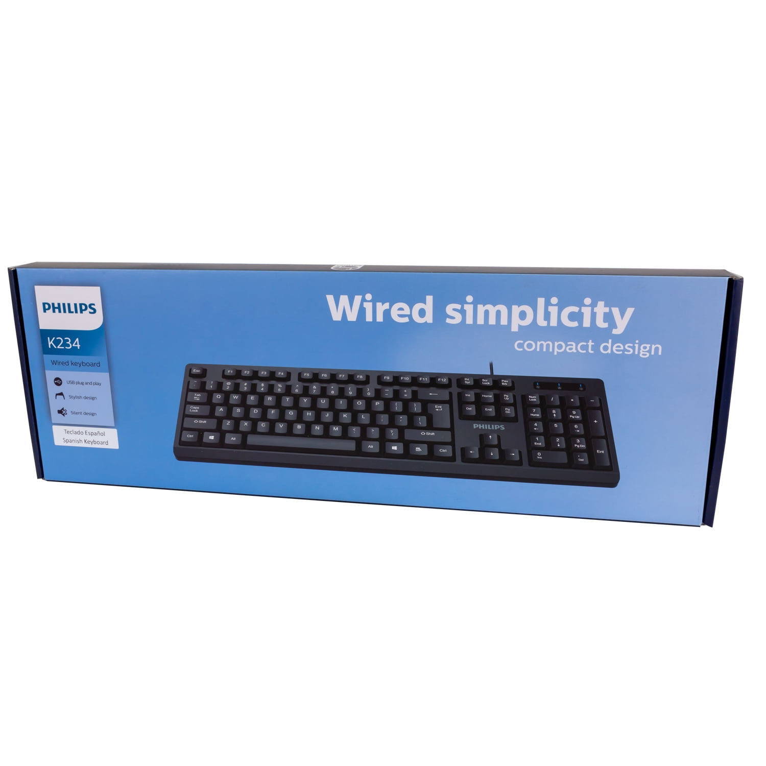 Teclado Alámbrico Spk6234 Philips Open Box