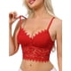 thumbnail image 4 of INSPIRE CHIC Camisola de Encaje para Mujer Escote Profundo Sin Mangas con Tirantes Tanque Transparente Malla en la Espalda con Copa Delgada L Rojo, 4 of 5