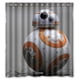 thumbnail image 1 of Cortina de ducha de Star Wars BB 8, juego de cortinas de baño con ganchos, tamaño 66 x 72 pulgadas, 1 of 3