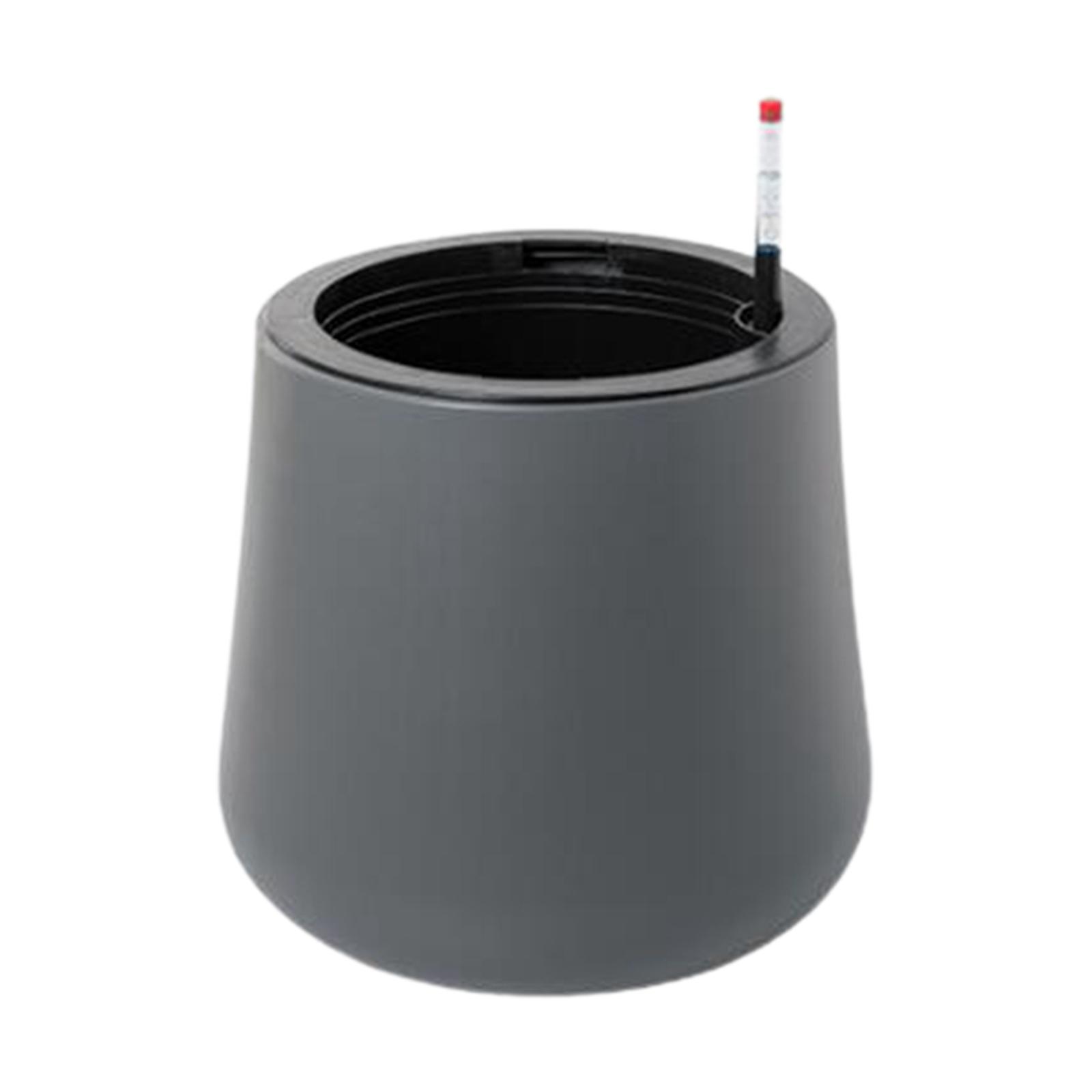 Ioensy - Maceta De Autorriego Con Orificio De Drenaje Maceta Para Jardín Interior 34X36Cm Gris Oscuro