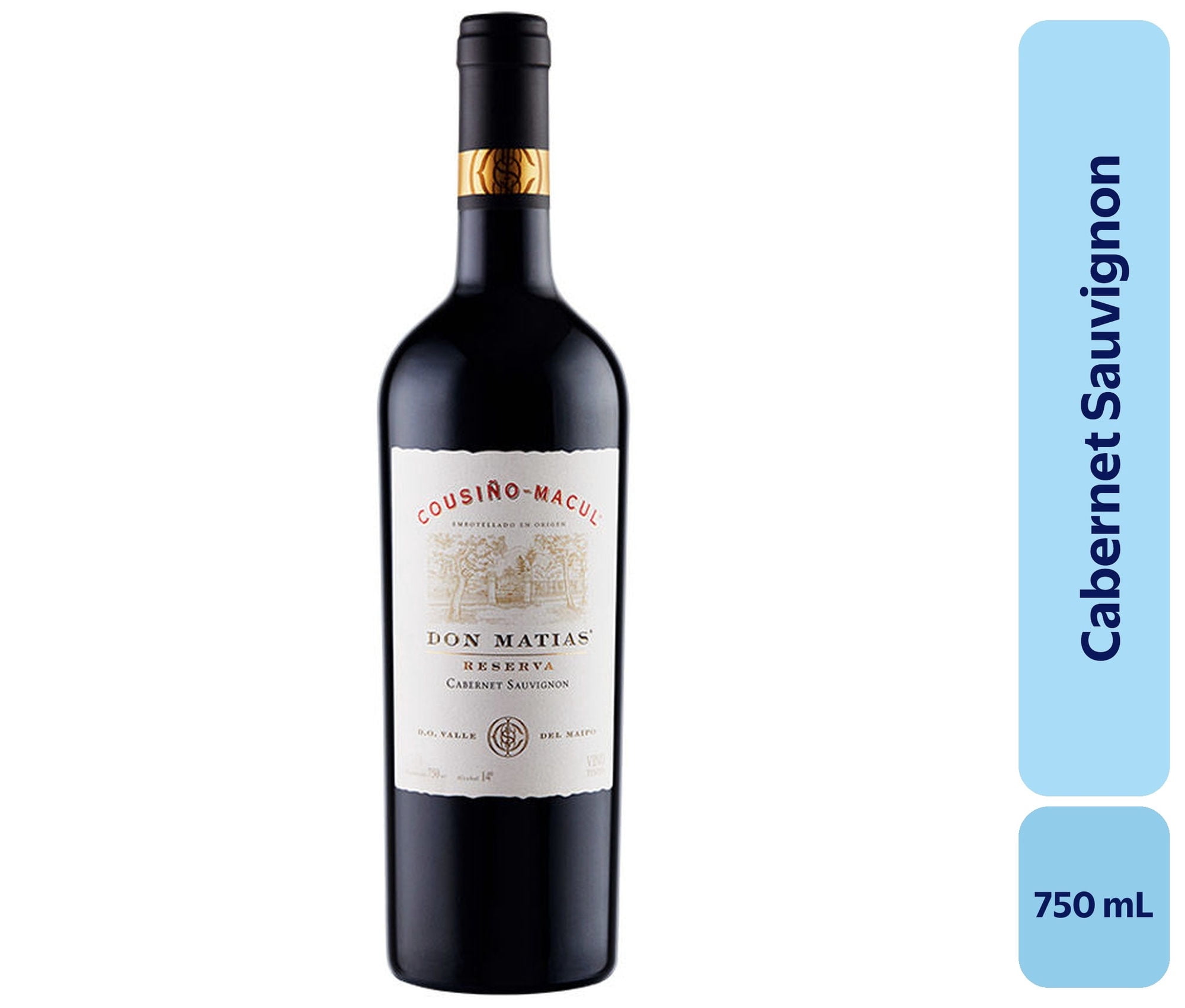 Vino Cabernet Sauvignon Botella 750 mL Cousino Macul