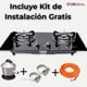 thumbnail image 5 of Cocina Encimera a Gas Licuado 2 platos Vidrio Templado+Kit Instalación, 5 of 8