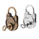 thumbnail image 2 of 2 piezas de estilo antiguo vintage con forma de oso mini candados con candado para bolsas a + b, 2 of 6