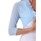 thumbnail image 5 of INSPIRE CHIC Chaqueta con Volantes para Mujer Transparente de 3/4 Mangas Abiertas Frontal Malla Corta Bolero Cárdigan S Azul Claro, 5 of 5