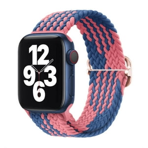 Genérico - Correa Trenzada Compatible Iwatch Apple Watch 42/44/45Mm Rosado Y Azul