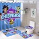 thumbnail image 1 of Chibiverse-theme 4-Piece Shower Curtain Set with Rugs, Waterproof Bathroom Decor Set Includes Bath Mat, U-Shaped Rug, Toilet Lid Cover and Curtain with Hooks, 1 of 6