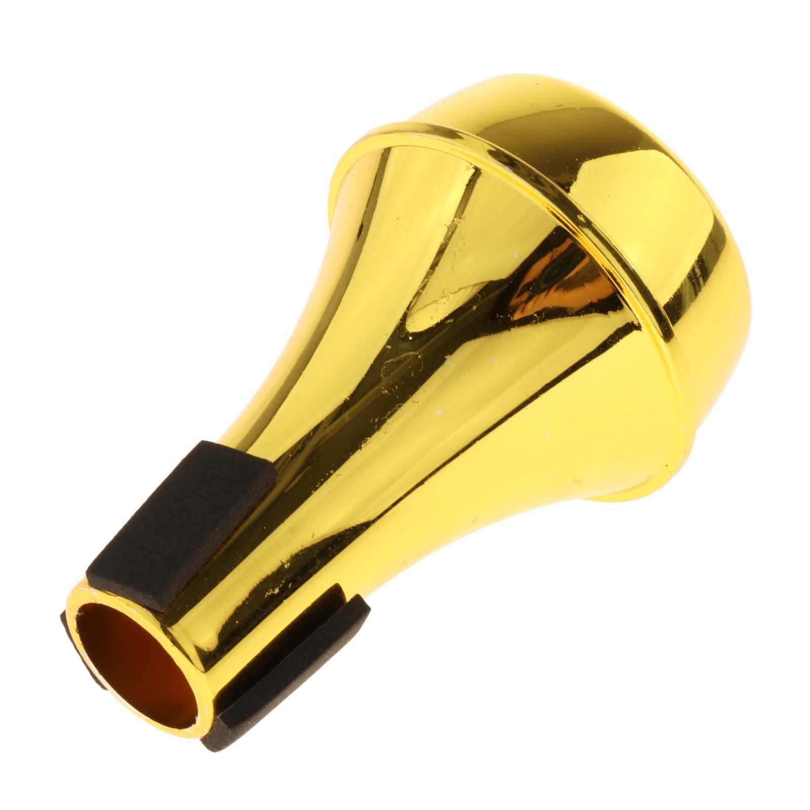 Bothyi - Trompeta De Práctica Ligera Silenciador Sordo Recto Sourdine Brass Musica Golden