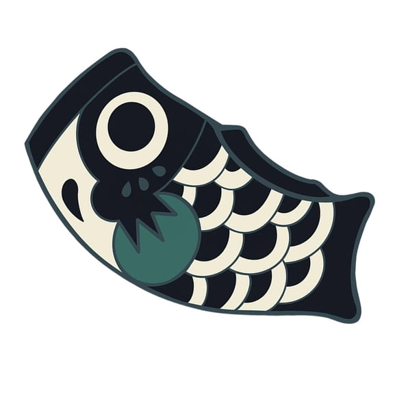 Felpudo japonés Koi para exteriores, felpudo de pescado, cómodo, decorativo, antideslizante, alfombra de baño de pescado, alfombra de bienvenida para negro 45cmx80cm