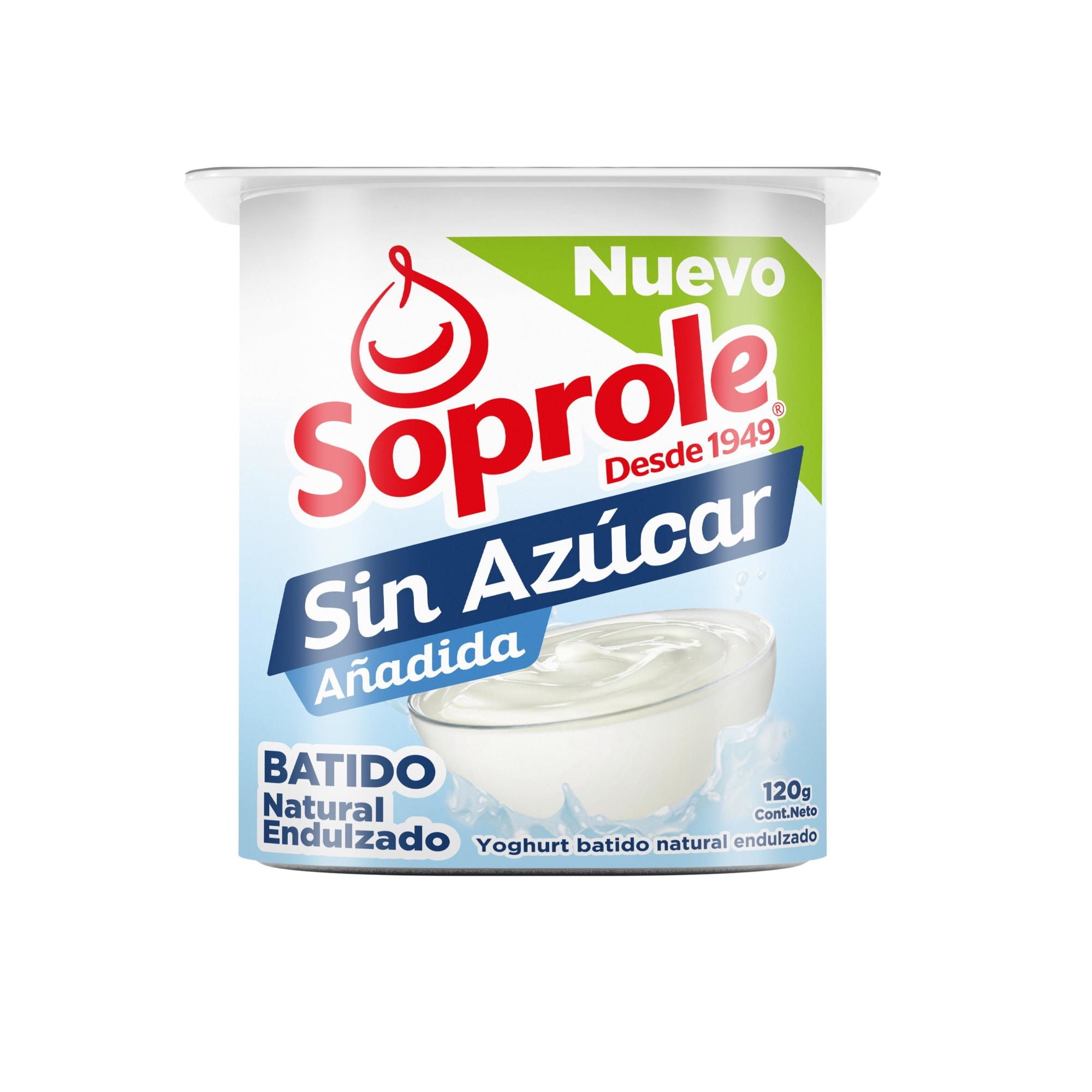 Yoghurt Natural Sin Azúcar Endulzado 120 g Soprole