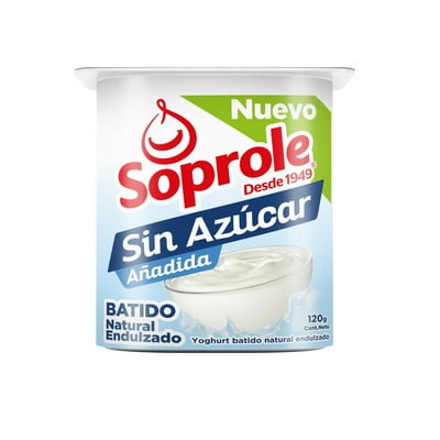 Yoghurt Natural Sin Azúcar Endulzado 120 G Soprole