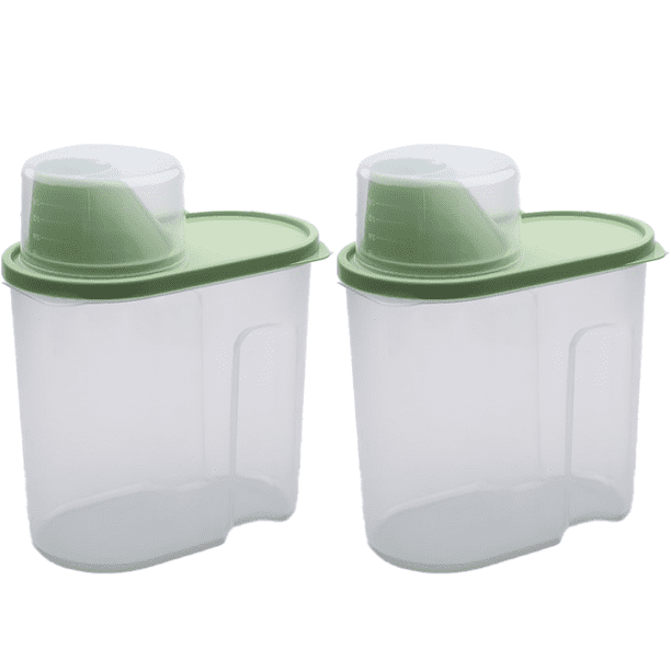 Recipientes herméticos para almacenar alimentos secos, dispensador de contenedores de almacenamiento de plástico libre de BPA con pico vertedor, taza medidora para cereales, harina y suministros para