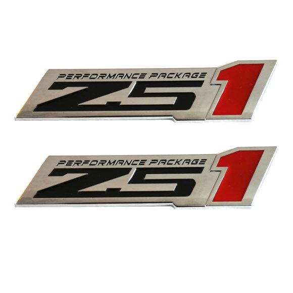 Emblema Tomilia Z51 de 2 piezas, insignia cromada para capó