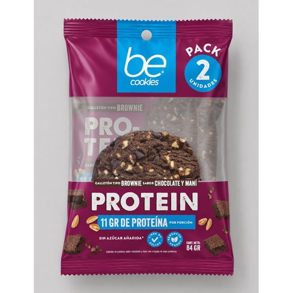 Pack Galletón Protein Tipo Brownie Sabor Chocolate Maní 2 Un, 84 g