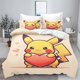 thumbnail image 1 of v2072 Bed Sheets Kawaii Cartoon Anime Pikachu Bedding Sets for Children,Duvet Cover Sets,Pikachu Quilt Cover Pillowcase,Children Present Gift 3-Piece Bedding Set (1 Duvet Cover + 2 Pillow Shams) Bed S, 1 of 5