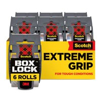 Scotch - Cinta Adhesiva Transparente Extreme Grip Para Cajas De Whisky Con Cierre, 6 Unidades, Con Dispensador
