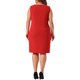 thumbnail image 3 of Agnes Orinda Vestido de Mujer Talla Grande para Escuela Colegio Corte Recto Sin Mangas Cuello Barco Casual Lápiz Trabajo 5X Rojo, 3 of 6