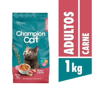 Alimento Seco Gato Adulto Sabor Carne Bolsa 1 Kg Champion Cat