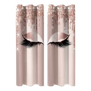 Magideal - Cortinas Opacas Para Dormitorio, Cortinas Para Ventana Con Reducción De Ruido Y Aislamiento Térmico Sólido, Cortinas Para Oscurecer La Habitación Para Rosa