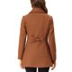 thumbnail image 3 of INSPIRE CHIC Abrigo de Invierno para Mujer con Cuello Abatible y Botonadura Simple con Bolsillos XS Marrón, 3 of 7