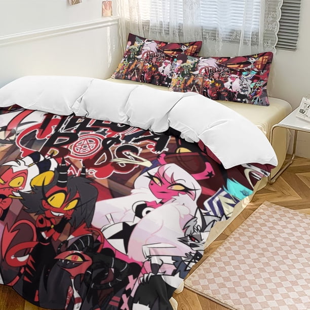 Helluva Boss 3-Piece Bedding Set Soft Warm And Comfortable Soft Bed Set for Bedroom