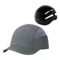 Magideal - Gorra De Béisbol Gorra Con Visera Gorra De Béisbol Transpirable Resistente A Impactos Gorra De Béisbol Para Gimnasio Montar Senderismo Ciclismo De Fáb Gris