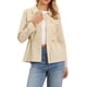 thumbnail image 1 of INSPIRE CHIC Chaqueta de Lino para Mujer con Botones, Cintura con Cordón Ajustable, Ligera para Primavera, Anorak Utilitario 2026 XS Caqui, 1 of 6