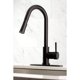 thumbnail image 2 of Grifo de cocina Kingston Brass Concord LS8620DL negro mate, 2 of 9
